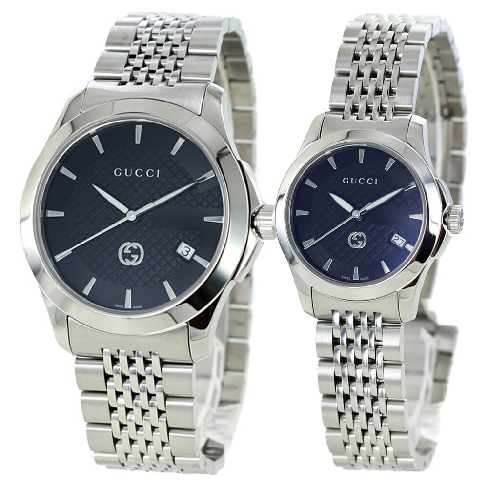 ペアウォッチ 婚約 結婚祝い 結婚記念日 グッチ 腕時計 手表 夫婦 高級 GUCCI 時計 Gタイムレス メンズ レディース カップル ペア ギフト 贈り物 ...