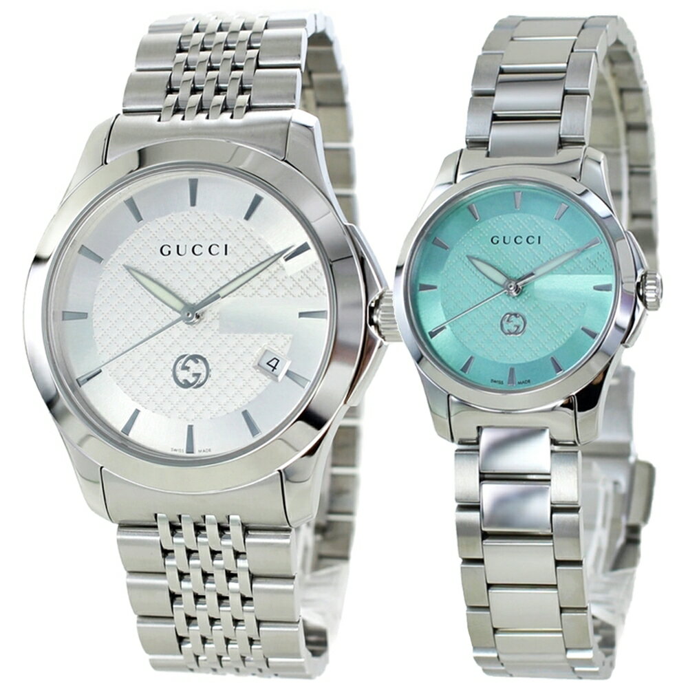 ペアウォッチ グッチ ペア 腕時計 手表 婚約 結婚 記念日 両親 高級時計 GUCCI Gタイムレス メンズ レディース お揃い カップル ペアギフト シルバ...