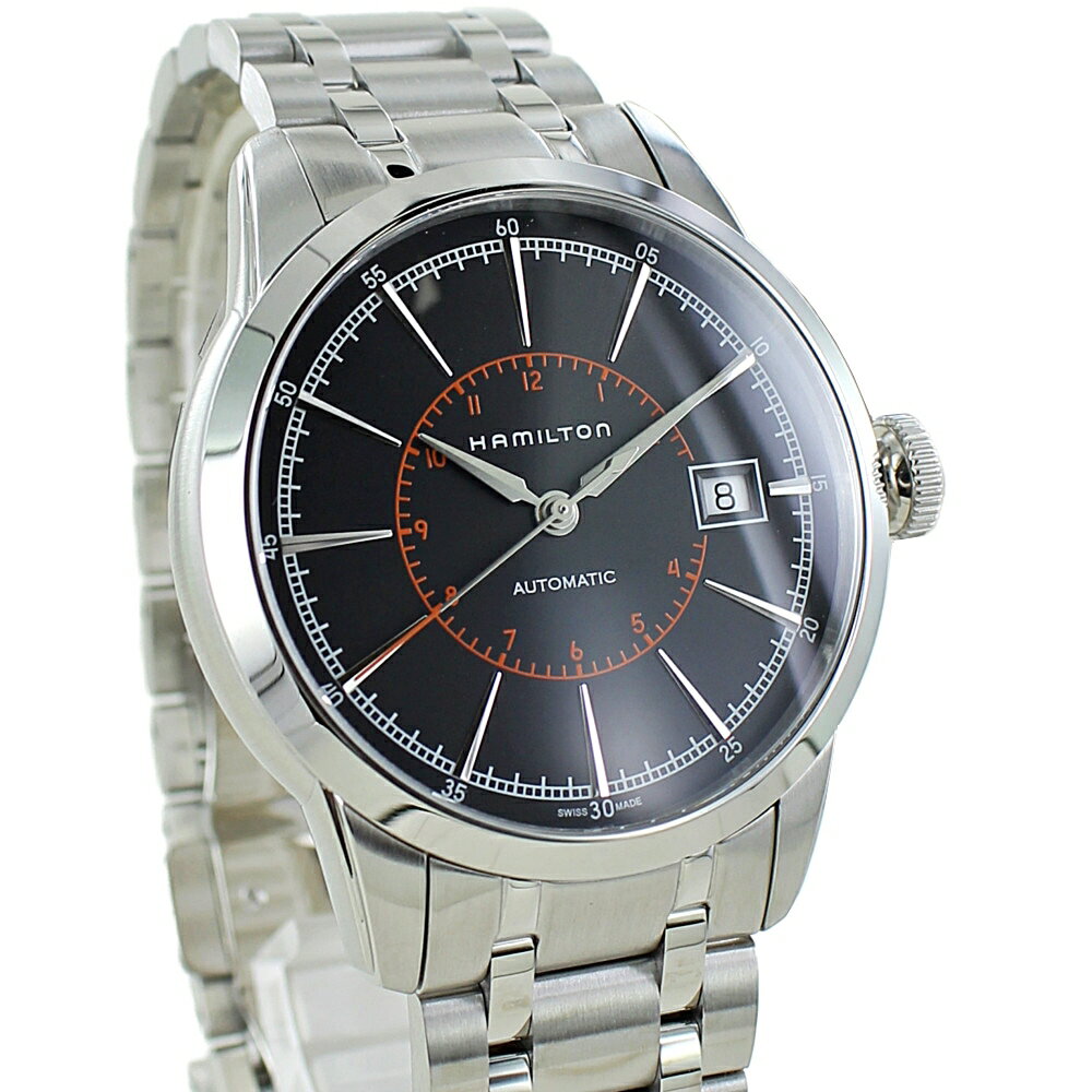 ハミルトン 腕時計 メンズ アメリカン クラシック レイルロード オート 自動巻き ブラック文字盤 ステンレス スイス製 ビジネス ギフト 男性 ブランド HAMILTON 時計 並行輸入品 クリスマス プレゼント ランキング お祝い