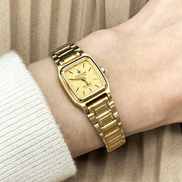 Junghans ユンハンス 腕時計 レディース MEISTER QUARTS マインスター クォーツ レトロ アンティーク調 小ぶり 小さい時計 ゴールド ブレスレット 金色 JE-102L 誕生日 お祝い ギフト