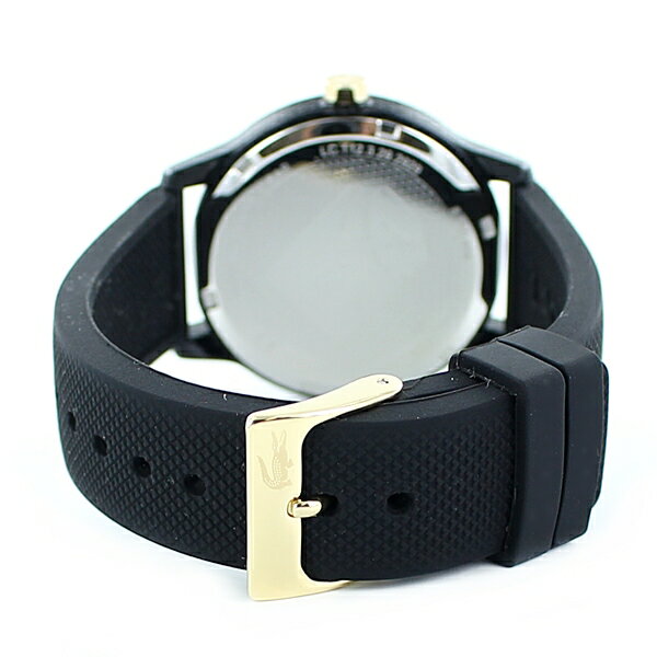 【ペア収納ケース付き！】ラコステ 腕時計 手表 ペアウォッチ ブラック ゴールド ラバー 黒いとけい 大人カジュアル 20110102001064 誕生日プレゼント ランキング お祝い