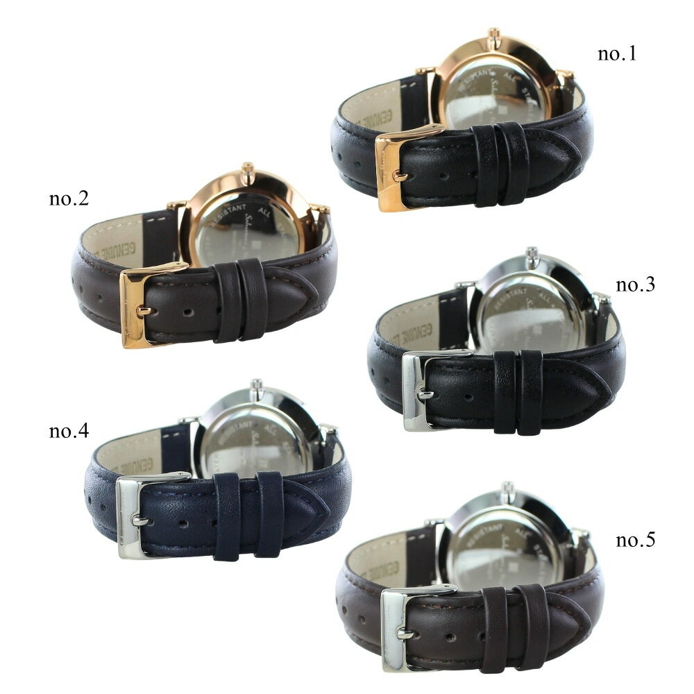 純正ショッパー付き サルバトーレマーラ 腕時計 ペアウォッチ 組み合わせ自由 選べる2本セット ユニセックス メンズ レディース シンプル スリム おしゃれ 革ベルト サンアンドムーン ブランド 時計 ギフト 記念日 誕生日 国内正規品 SM25103