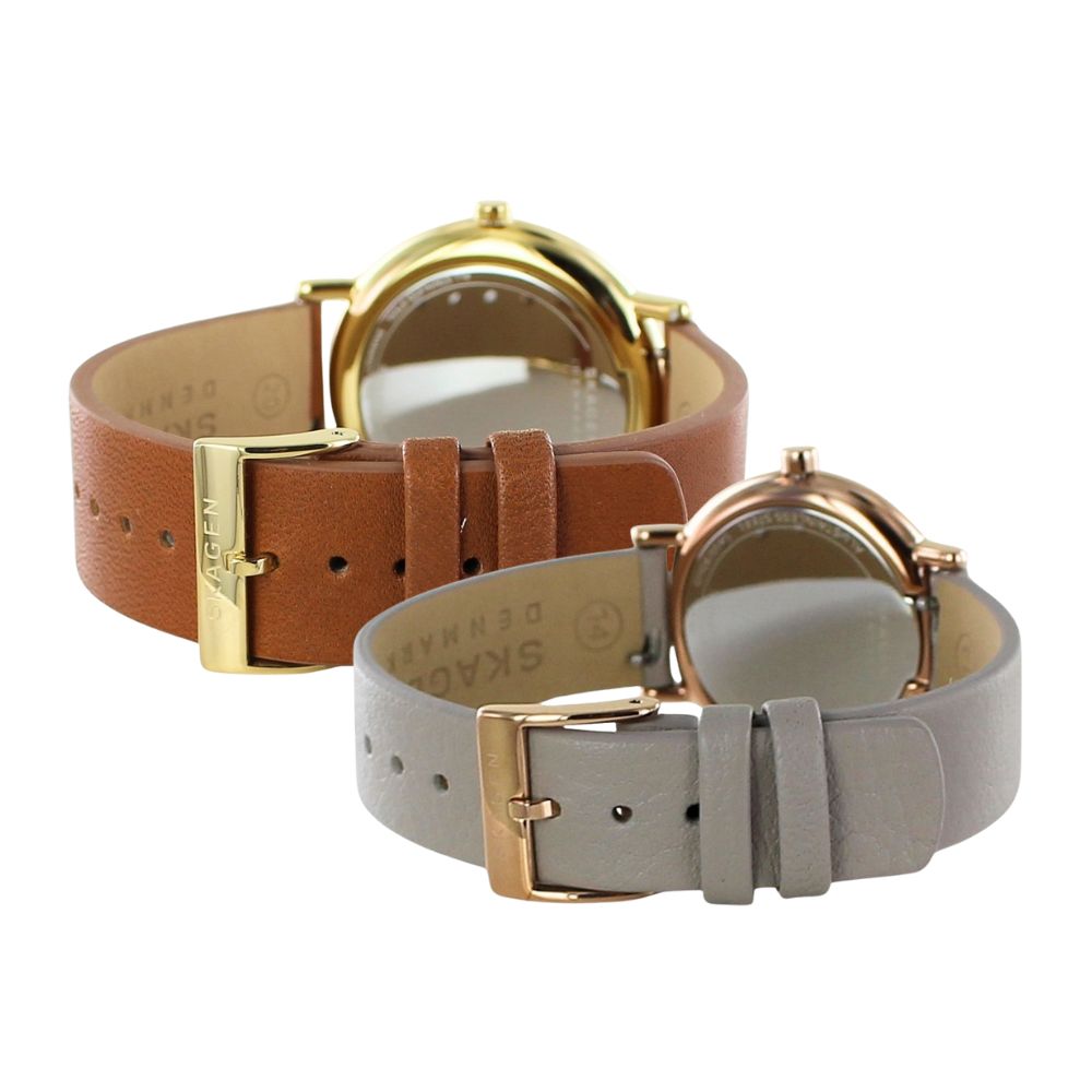 スカーゲン ペアウォッチ SKAGEN 腕時計 シンプル 北欧デザイン メンズ レディース ペアセット レザーベルト 革 時計 グリーン ブラウン グレー カップル 誕生日 記念日 ギフト SKW6927 SKW3060 クリスマス プレゼント ランキング お祝い