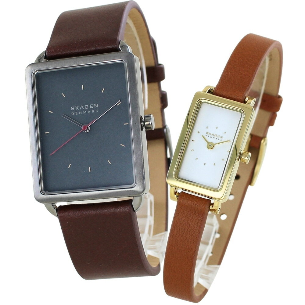 長く使える ペアギフト ペアウォッチ スカーゲン ペア 腕時計 革ベルト ブラウンレザー グレー ホワイト メンズ 父の日 レディース 母の日 お揃い カップル ペアギフト 夫婦 プレゼント 大人 ペアルック ランキング お祝い