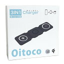置くだけ充電 ワイヤレス充電器 3in1 複数台 15w 持ち運び OITOCO 充電スタンド スマホ アイフォン アップルウォッチ エアポッツ 充電器 高速 ...
