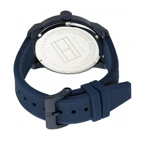 【時計収納ケースつき】トミーヒルフィガー 腕時計 手表 ペアウォッチ兼用 同モデル2本 カジュアル トリコロール ネイビー ラバー 紺色 17913221791322 誕生日プレゼント ランキング お祝い