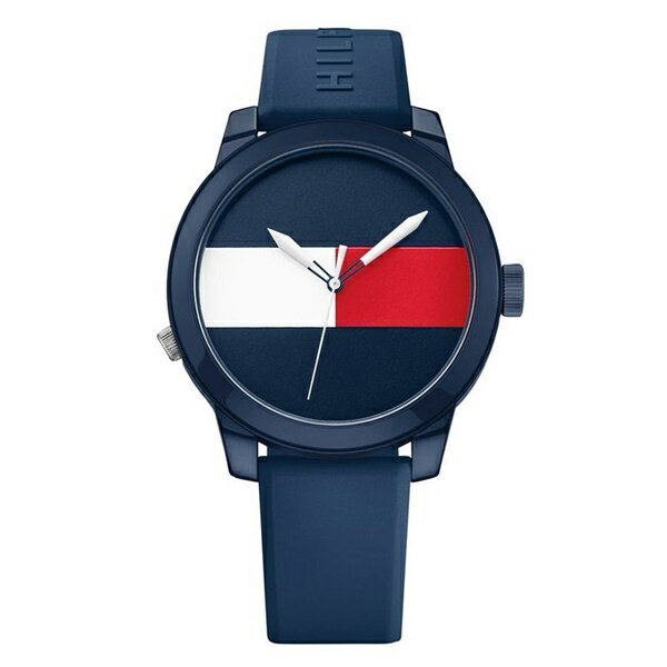 【時計収納ケースつき】トミーヒルフィガー 腕時計 手表 ペアウォッチ兼用 同モデル2本 カジュアル トリコロール ネイビー ラバー 紺色 17913221791322 誕生日プレゼント ランキング お祝い