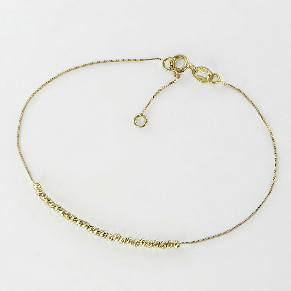 K18 ブレスレット 18金 レディース 華奢チェーン 調節可能 上品 シンプル キラキラ ゴールド ジュエリー 18K ギフト 誕生日 記念日 成人 卒業 入学