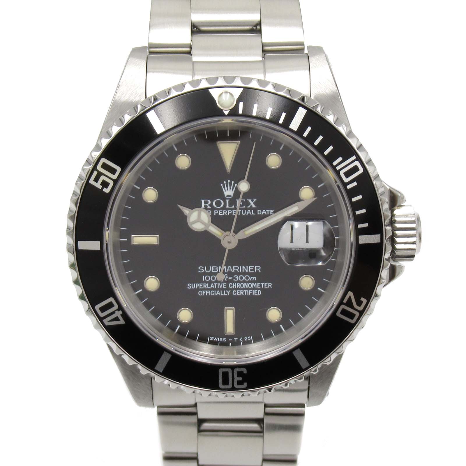 ロレックス ROLEX サブマリーナ 腕時計 腕時計 時計 ステンレススチール メンズ ブラック系 BK/QB 16610 E番 【中古】