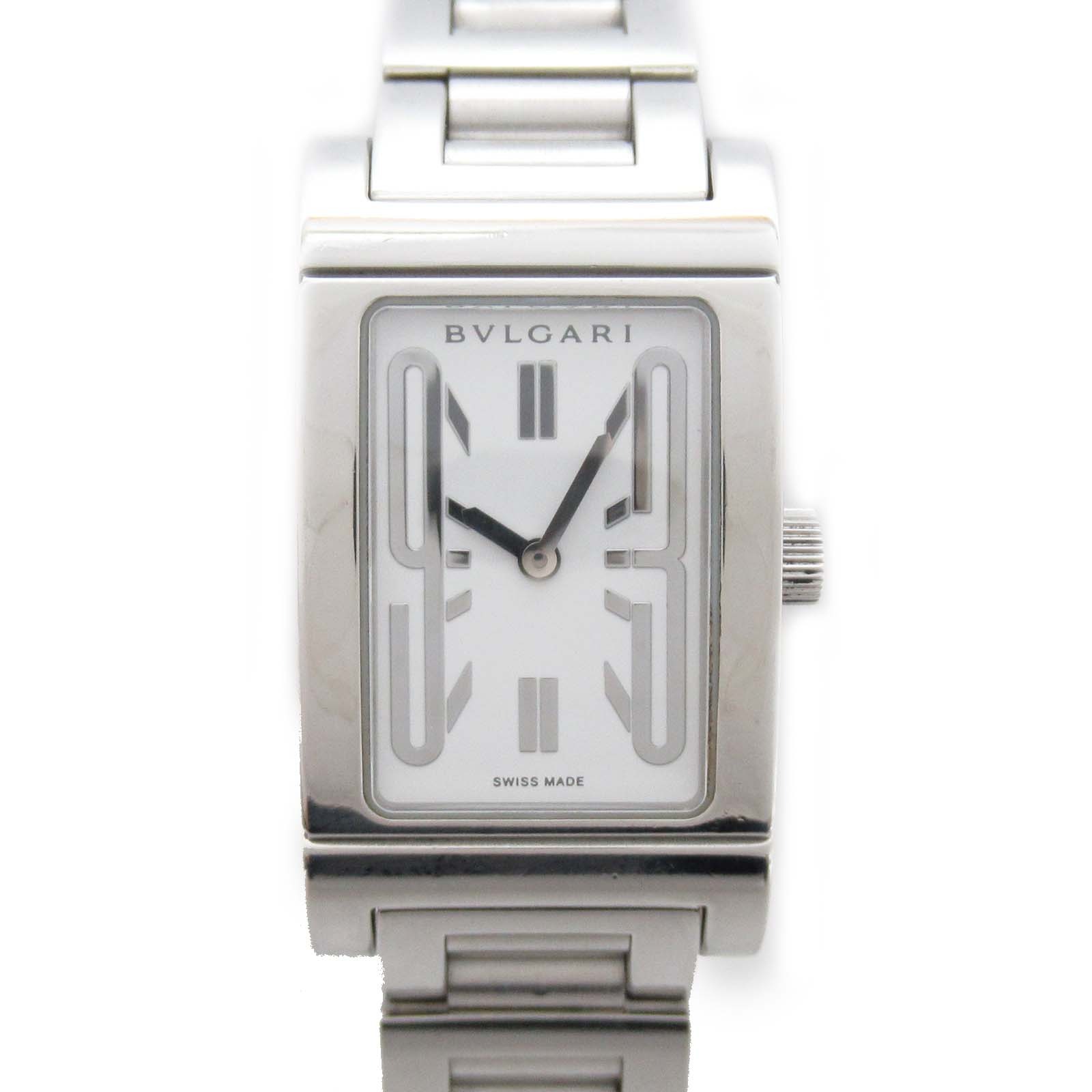 ブルガリ BVLGARI レッタンゴロ腕時計 腕時計 時計 ステンレススチール レディース ホワイト系 ホワイト RT39S 【中古】のサムネイル