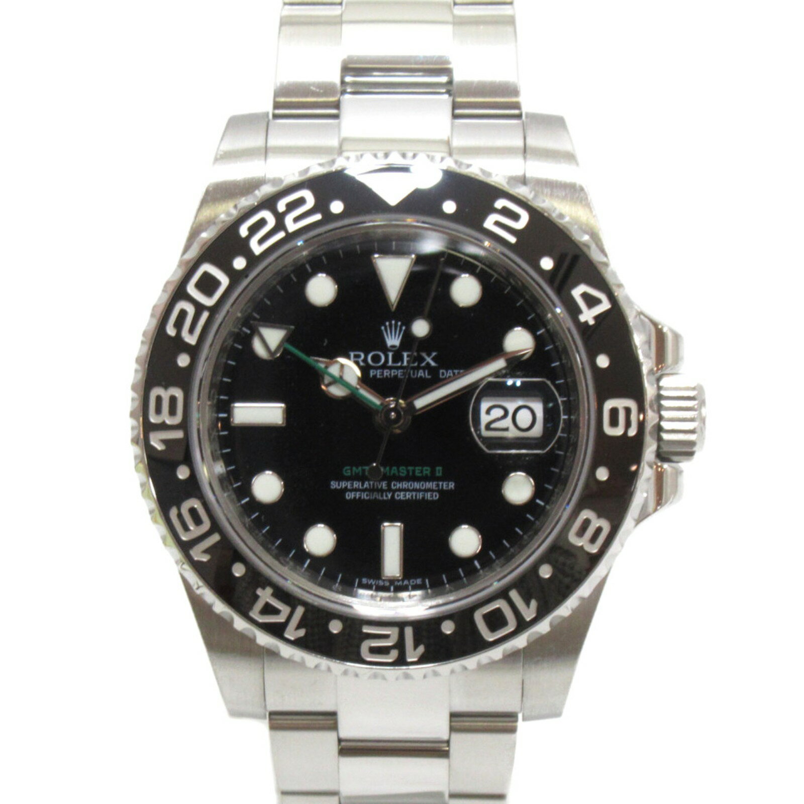 ロレックス ROLEX GMT マスター II 腕時計 ウォッチ ブラック文字盤 腕時計 時計 ステンレススチール