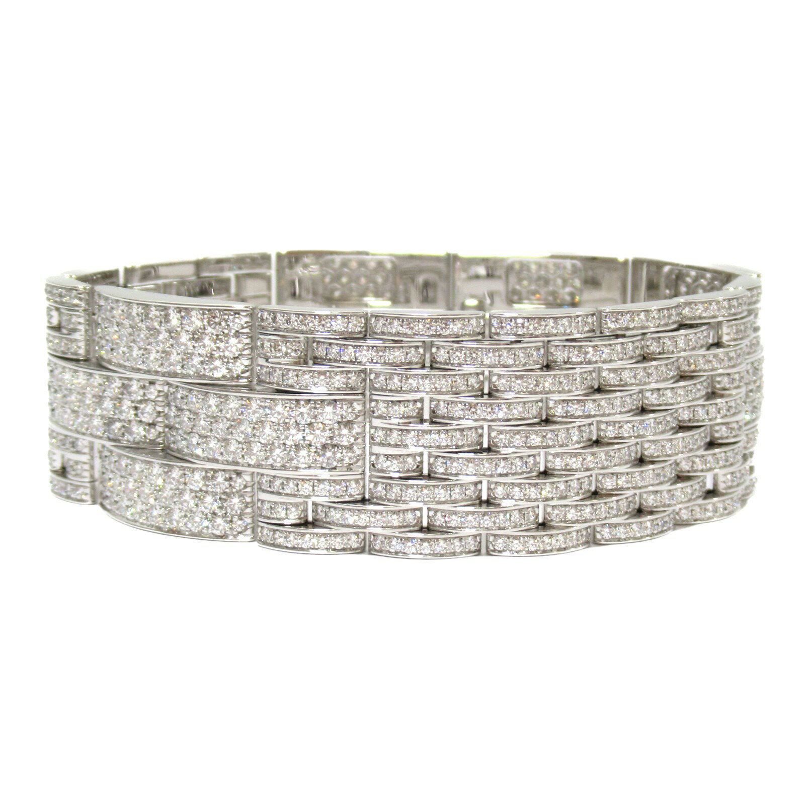 カルティエ CARTIER マイヨンパンテール フルダイヤモンド ブレスレット アクセサリー K18WG （ホワイトゴールド） ダイヤモンド レディース クリア系 【中古】 | ブランド 腕輪のサムネイル