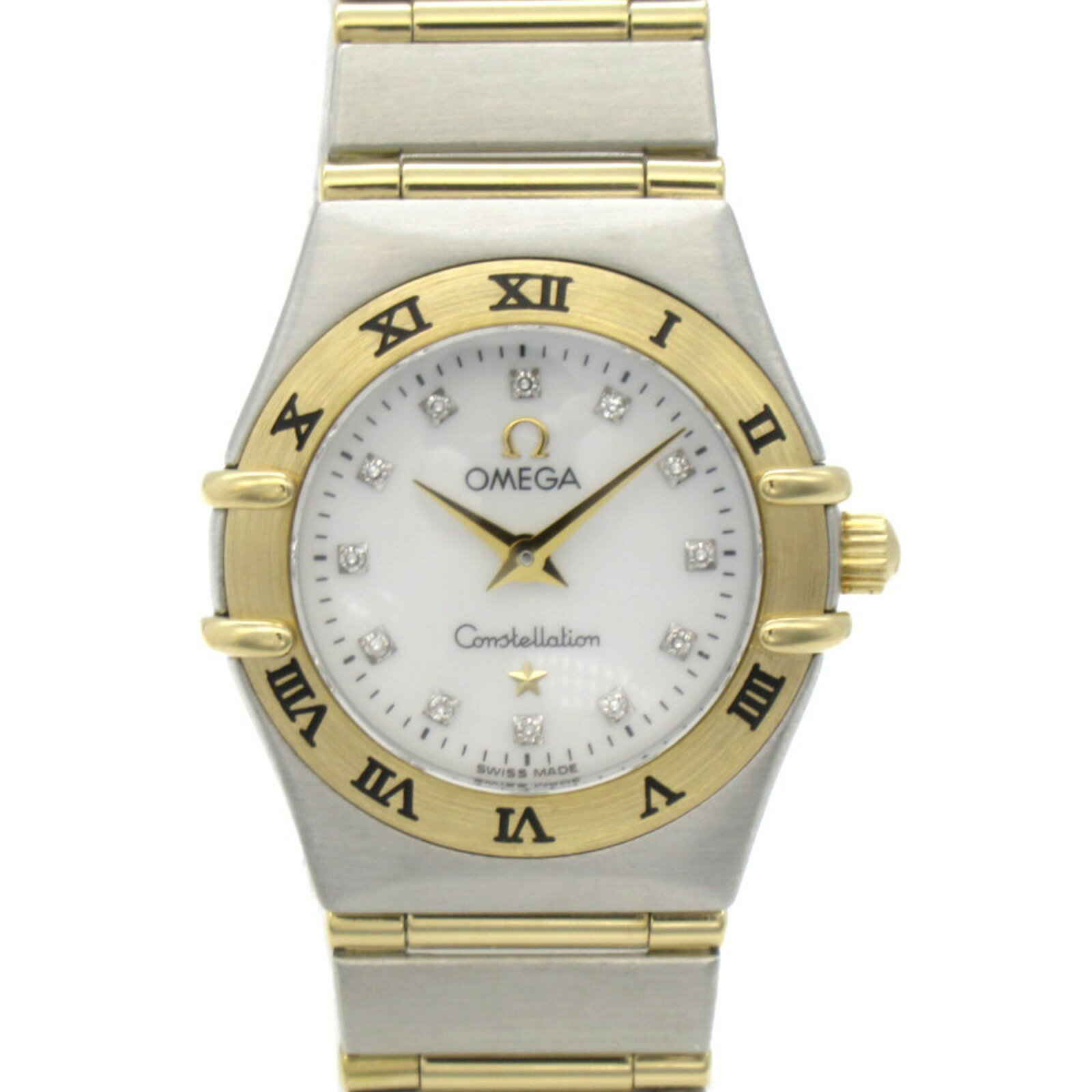 オメガ OMEGA コンステレーション 腕時計 ウォッチ 腕時計 時計 K18（イエローゴールド） ステンレススチール ダイヤモンド レディース ホワイト系 ホワイト 1262.75 【中古】