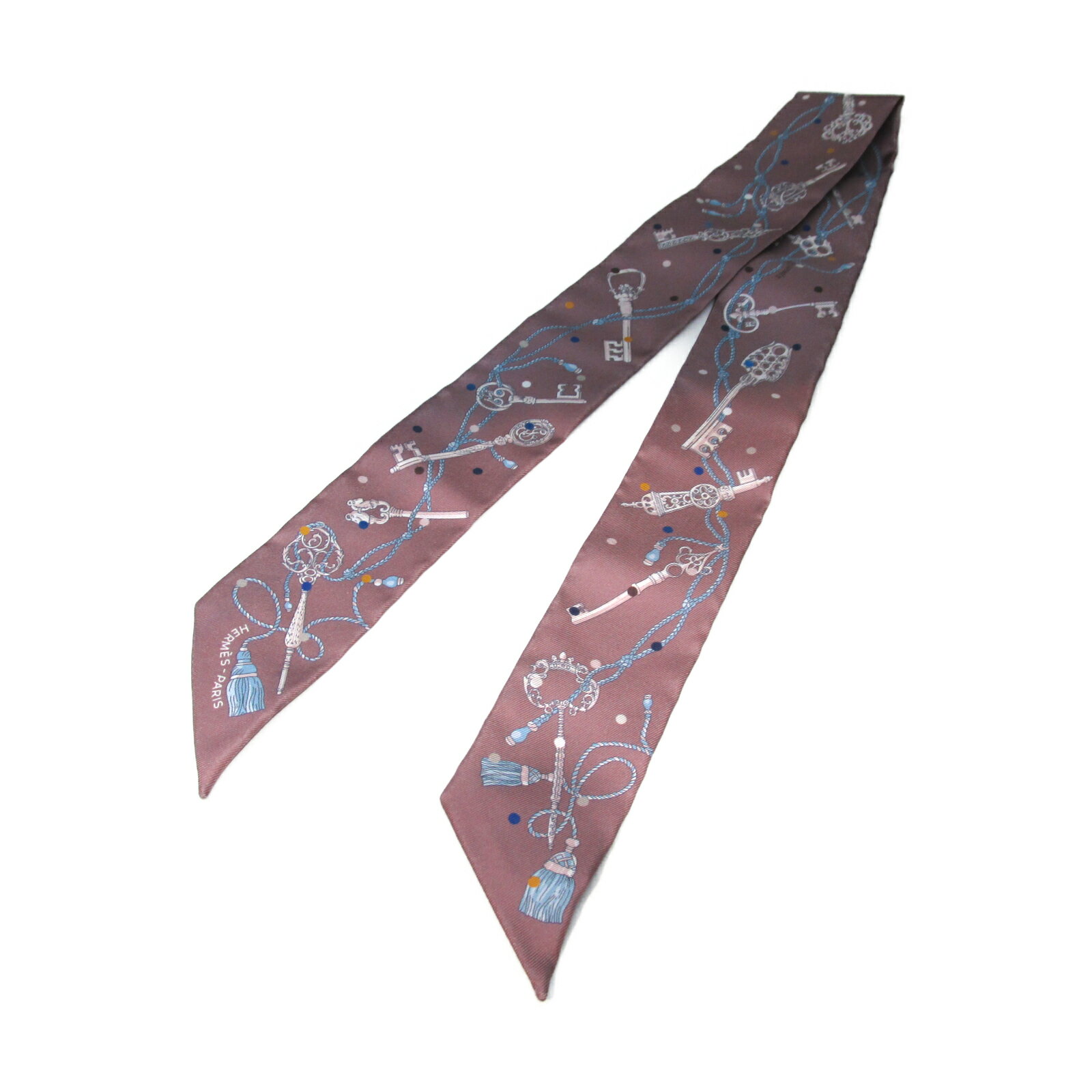 エルメス HERMES トゥイリー「Les Cles a Pois」 スカーフ 衣料品 シルク レディース ブラウン系 【中古】のサムネイル