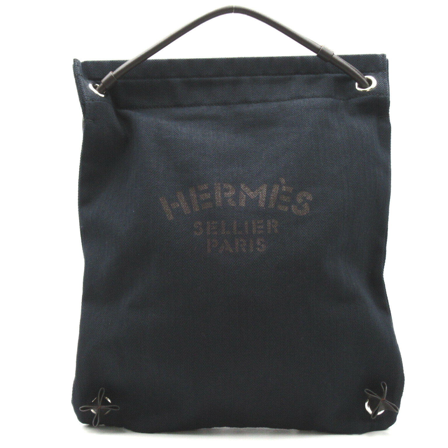 エルメス HERMES アリーヌ リュックサック バックパック バッグ コットン カーフ （牛革） トワルシェブロン x ヴォースイフト レディース ブラック系 ブラック 【中古】 | ブランド ブランドバッグ バック リュック 学校