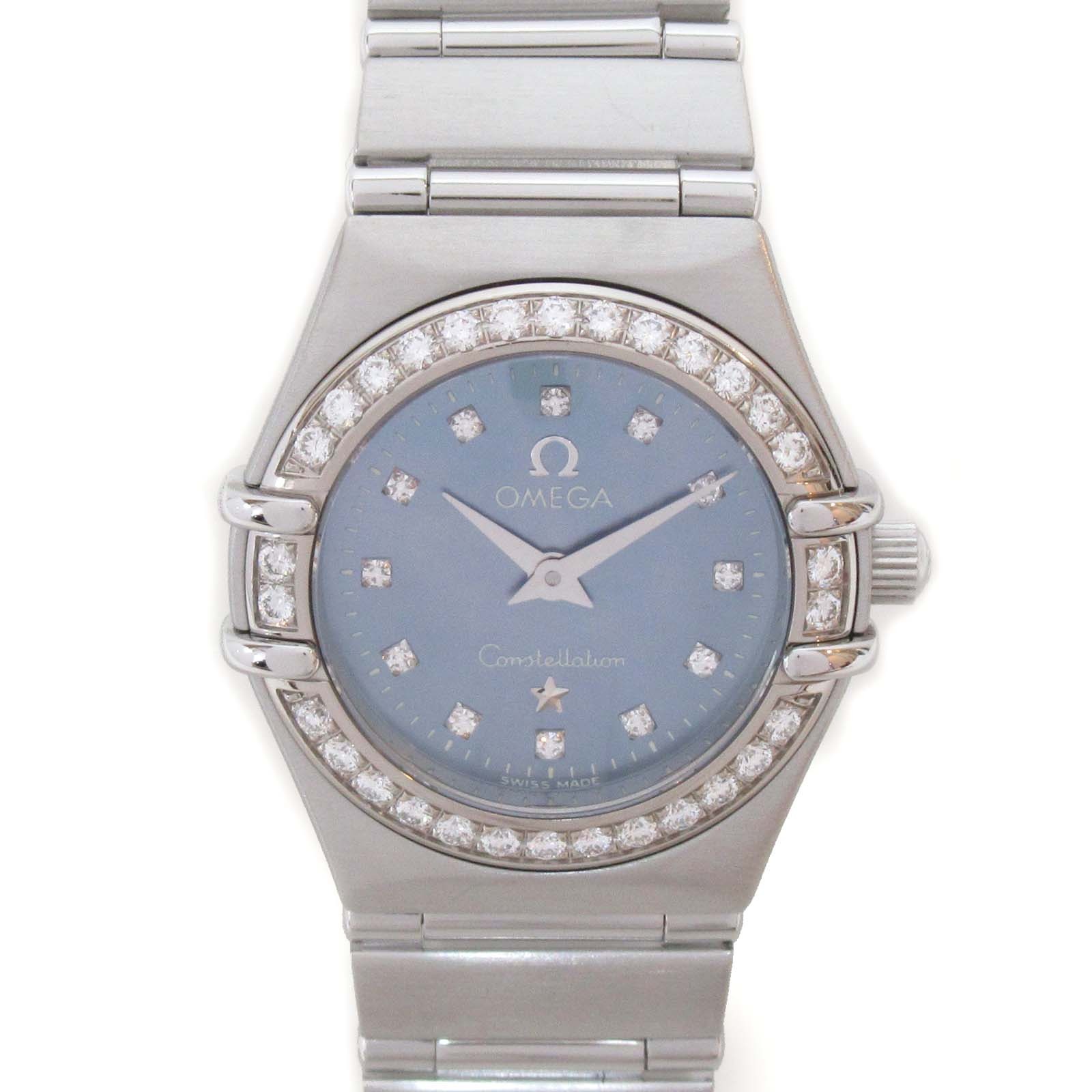 オメガ OMEGA コンステレーション ミニ 12Pダイヤモンド 腕時計 時計 ステンレススチール ダイヤモンド レディース ブルー系 ブルー 1466.86 【中古】 | ブランド ブランド時計 ブランド腕時計 ウォッチ