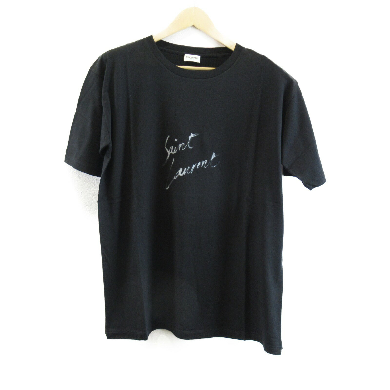 9/5 10時から【全品P5倍＆なくなり次第最大5万円OFFクーポン】 サンローラン SAINT LAURENT 半袖Tシャツ 衣料品 トップス コットン メンズ ブラック系 480406 YB1GN 9787 【新品】 | 衣類 ブランド Tシャツ シャツ カットソー