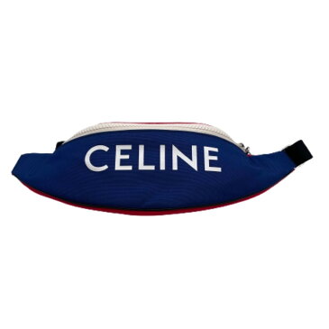 9/9から【全品ポイント5倍＆最大3万円OFFクーポン】 セリーヌ CELINE ウエストポーチ ウエストバッグ バッグ メンズ レディース ブルー系 ブル— × レッド 19597 2df7 07lr 【中古】 | ブランド ブランドバッグ バック ボディバック 普段使い