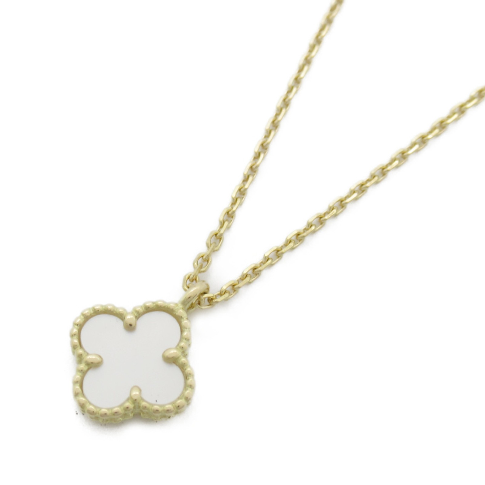 ヴァンクリーフ＆アーペル Van Cleef & Arpels スウィートアルハンブラ ネックレス ジュエリー K18 （イエローゴールド） レディース ホワイト系 【中古】 | ブランド アクセサリー ペンダントのサムネイル