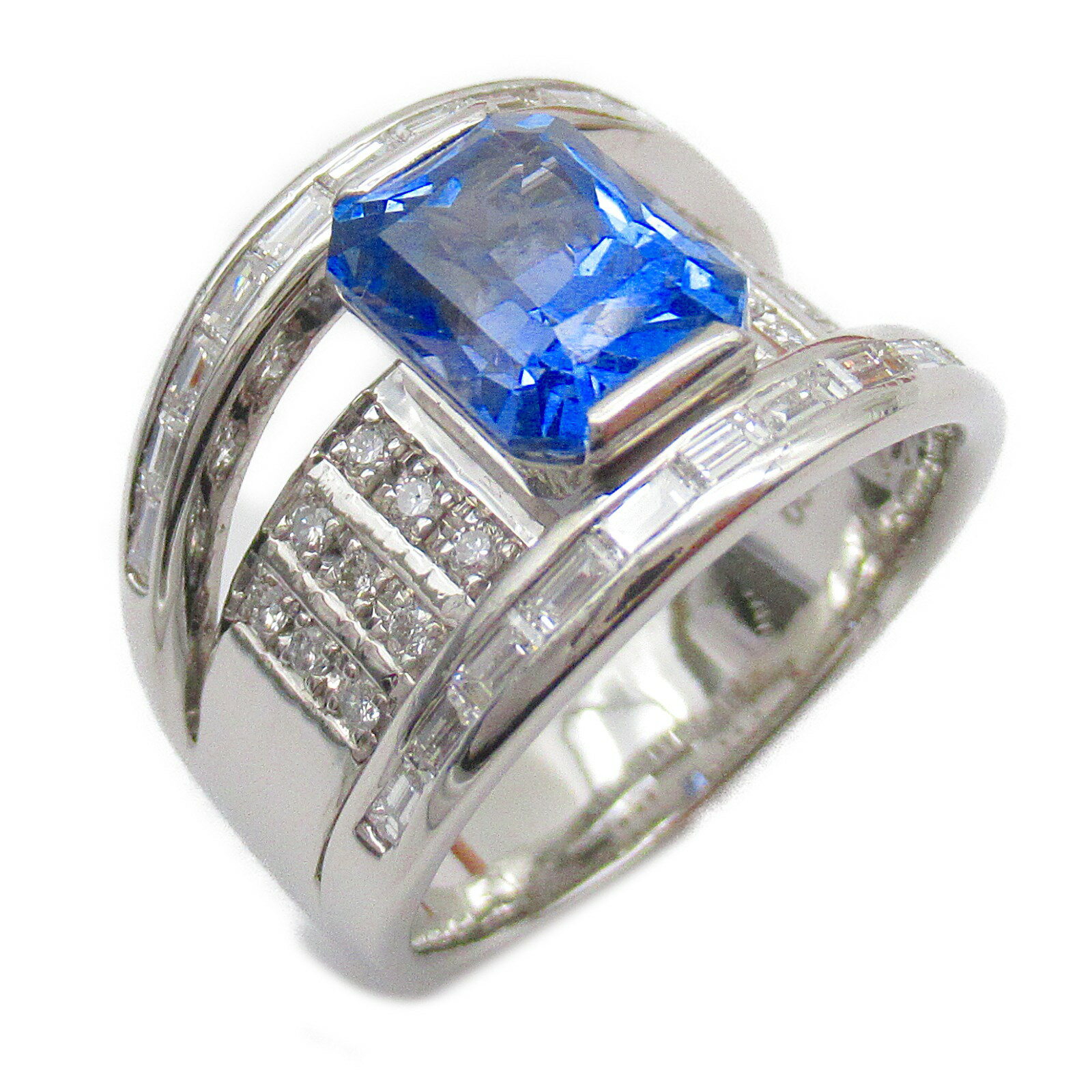 ジュエリー JEWELRY サファイア リング・指輪 ダイヤモンド Pt900プラチナ メンズ レディース ブルー系 18.1g 【中古】 | アクセサリー 指輪 リング