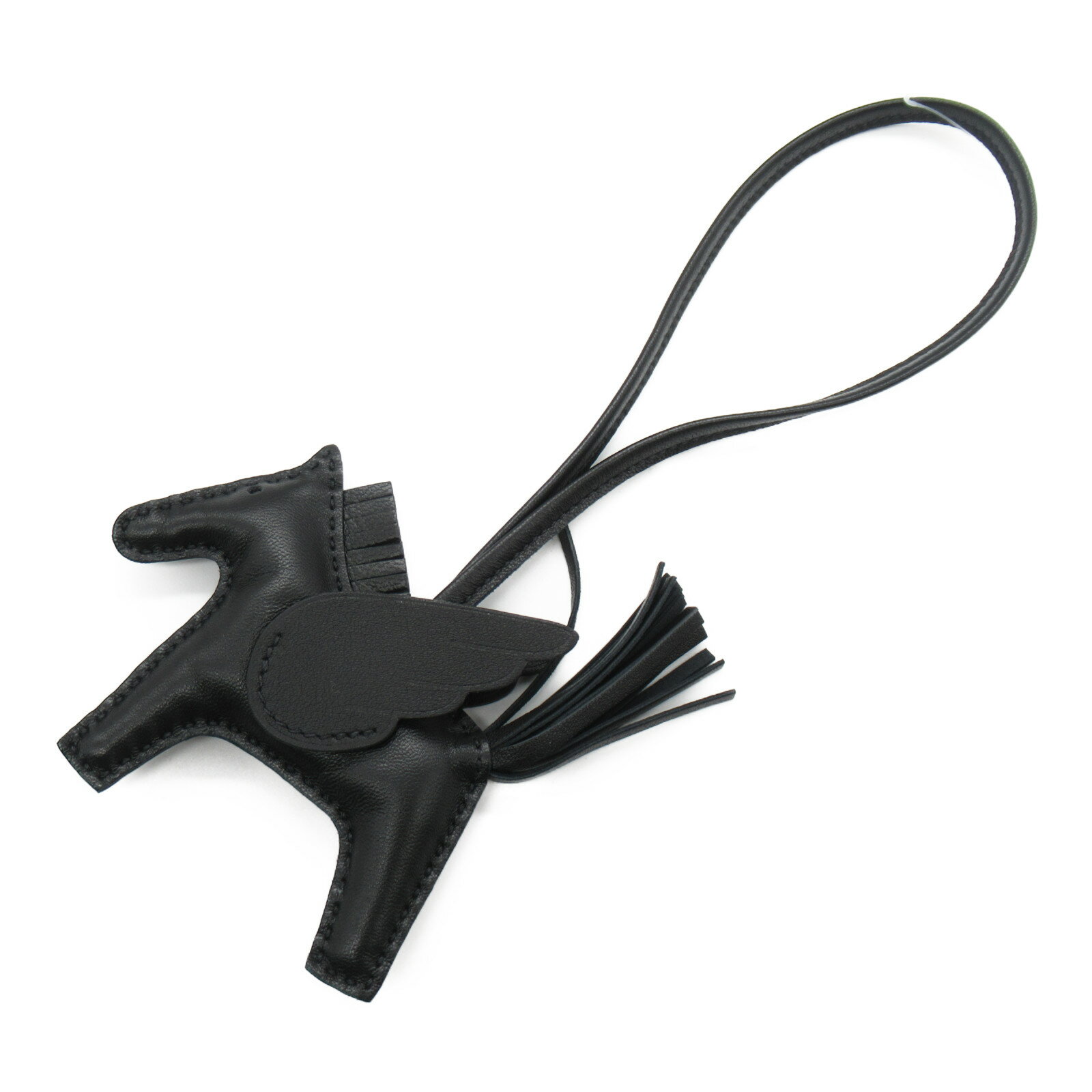 エルメス HERMES ペガサスロデオPM チャーム チャーム アクセサリー レザー アニョーミロ レディース ブラック系 【中古】のサムネイル