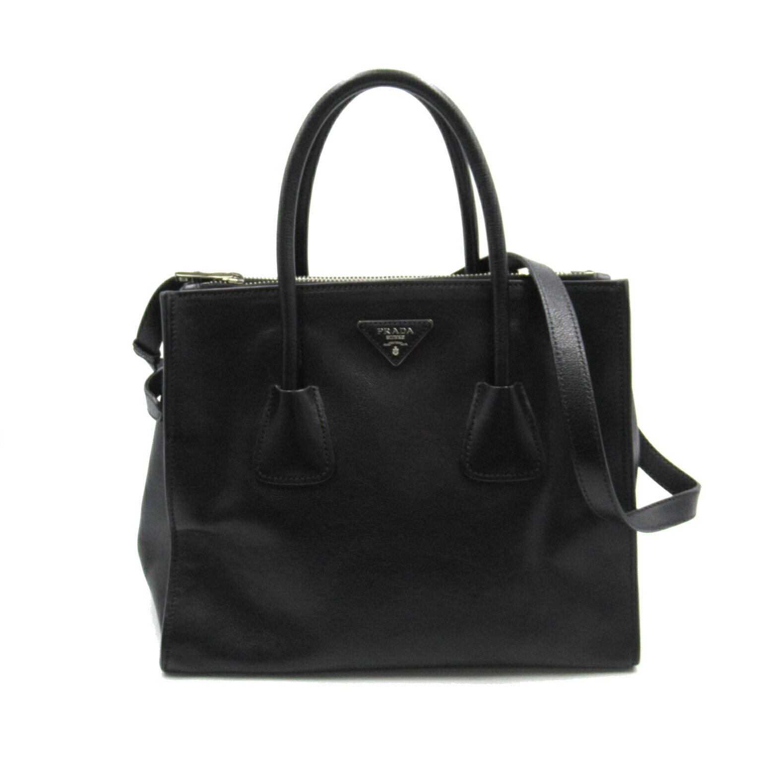 9/25まで【最大4万円OFFクーポン＆全品ポイント5倍 】 プラダ PRADA 2WAYトートバッグ トートバッグ バッグ レザー レディース ブラック系 BN2619 【中古】 | ブランド ブランドバッグ バック トートバック トートのサムネイル