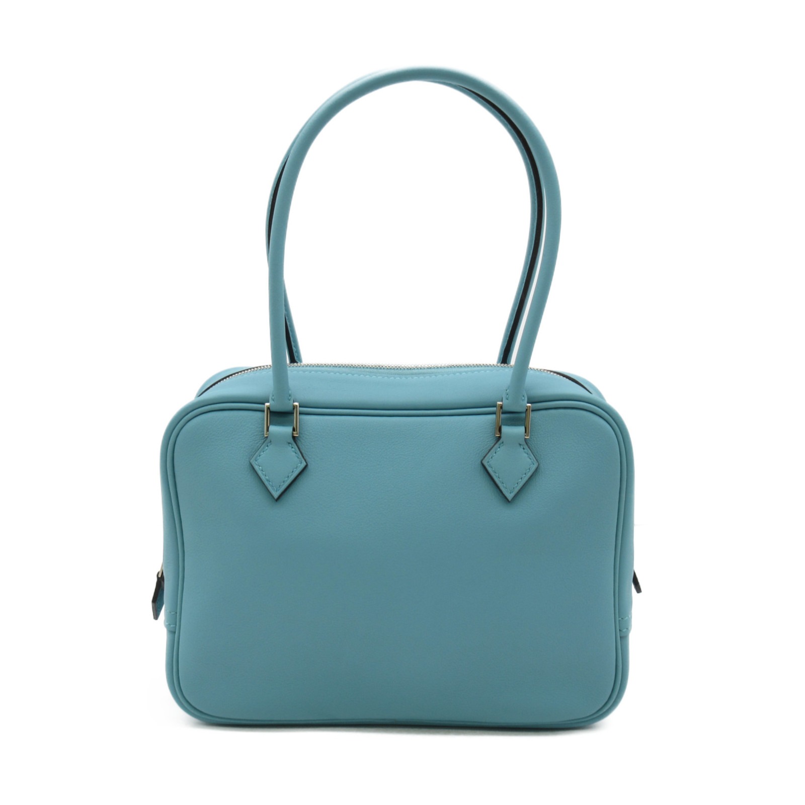 エルメス HERMES プリュムミニ ブルーサンシール ハンドバッグ バッグ レザー ヴォースイフト レディース ブルー系 048263CK 【中古】のサムネイル