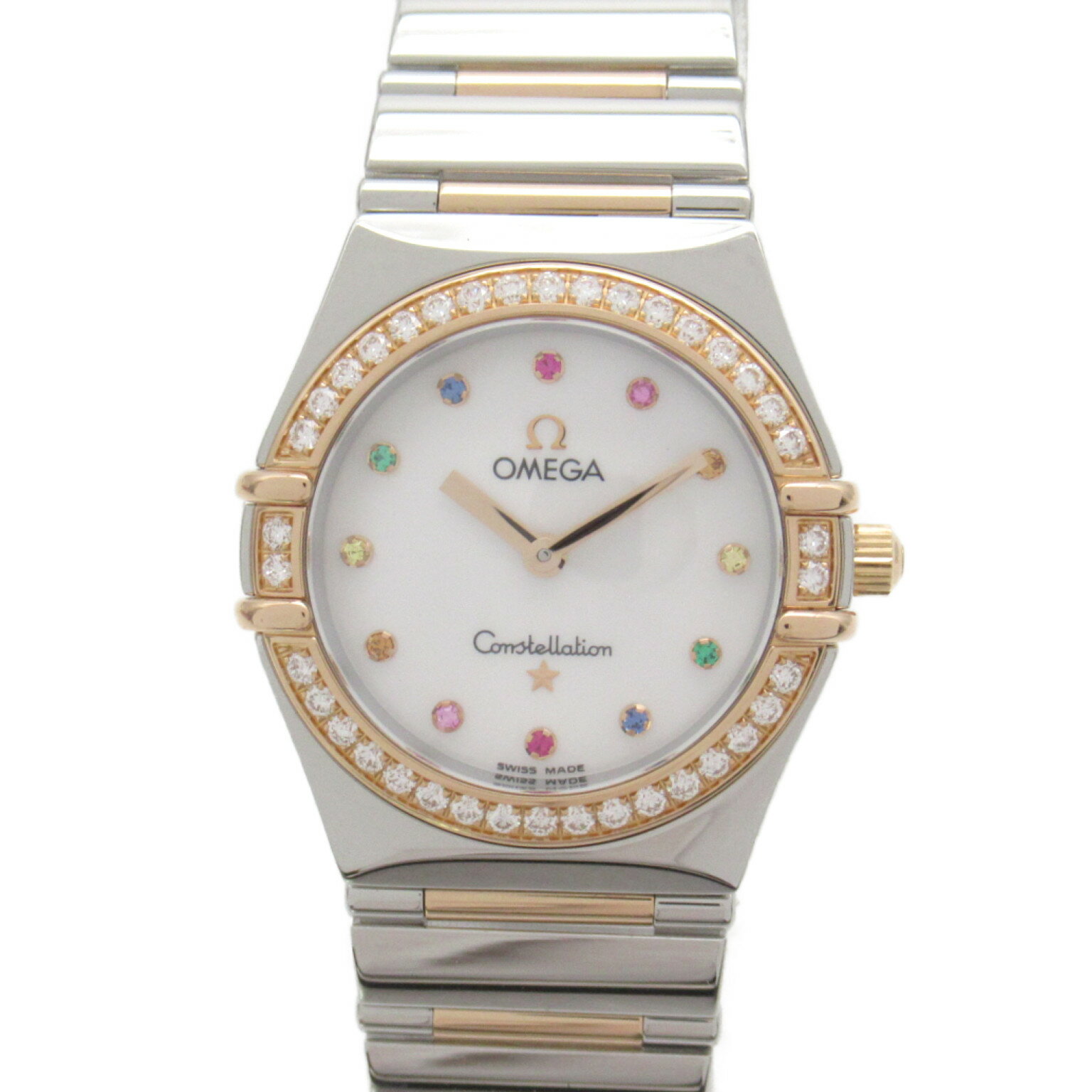オメガ OMEGA コンステレーション ダイヤベゼル 腕時計 ウォッチ 腕時計 時計 K18PG（ピンクゴールド） ステンレススチール ダイヤモンド レディース ホワイト系 ホワイトシェル 1373.79 【中古】