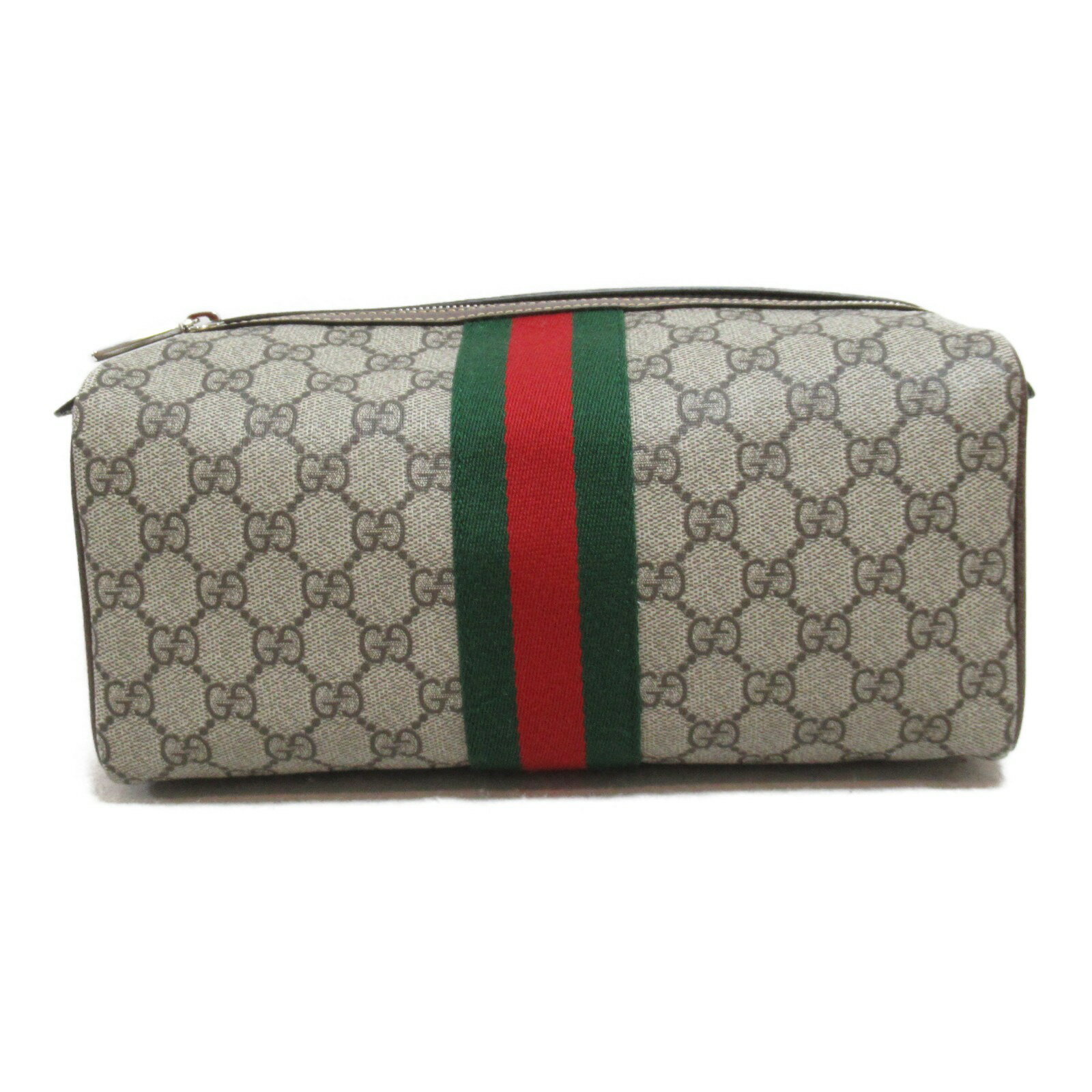 グッチ ハンドバッグ グッチ GUCCI ウェブ ストライプコスメティックケース ハンドバッグ バッグ キャンバス GGスプリームキャンバス レディース ベージュ系 759689FACIP8747 【新品】