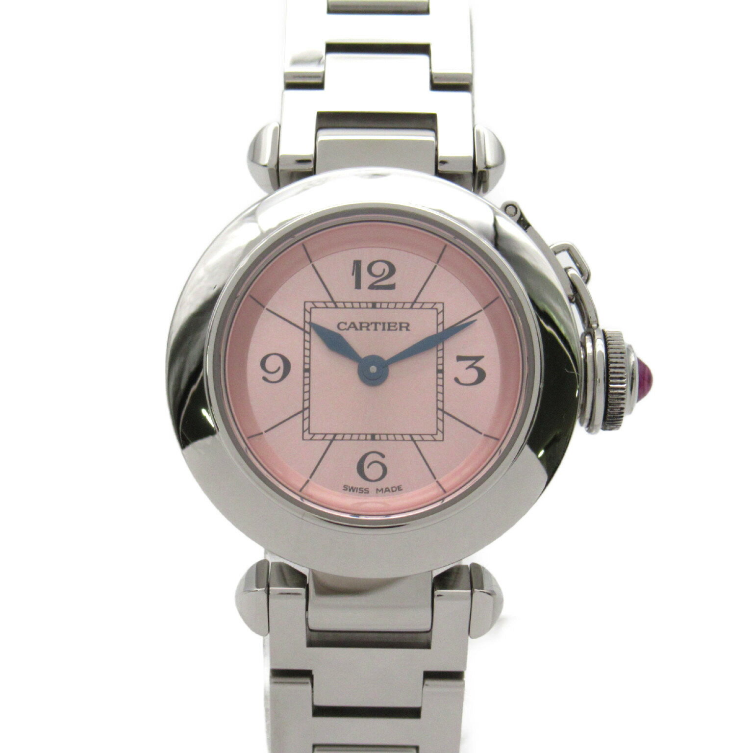カルティエ CARTIER ミス パシャ 腕時計 ウォッチ 腕時計 時計 ステンレススチール レディース ピンク系 W3140008 【中古】