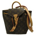 ▼12/24から!最大4万円OFFクーポン＆全品対象ポイント5倍▼ ルイ・ヴィトン LOUIS VUITTON モンスリ NM BB リュックサック バックパック バッグ PVCコーティングキャンバス モノグラム レディース ブラウン系 M45502 【中古】