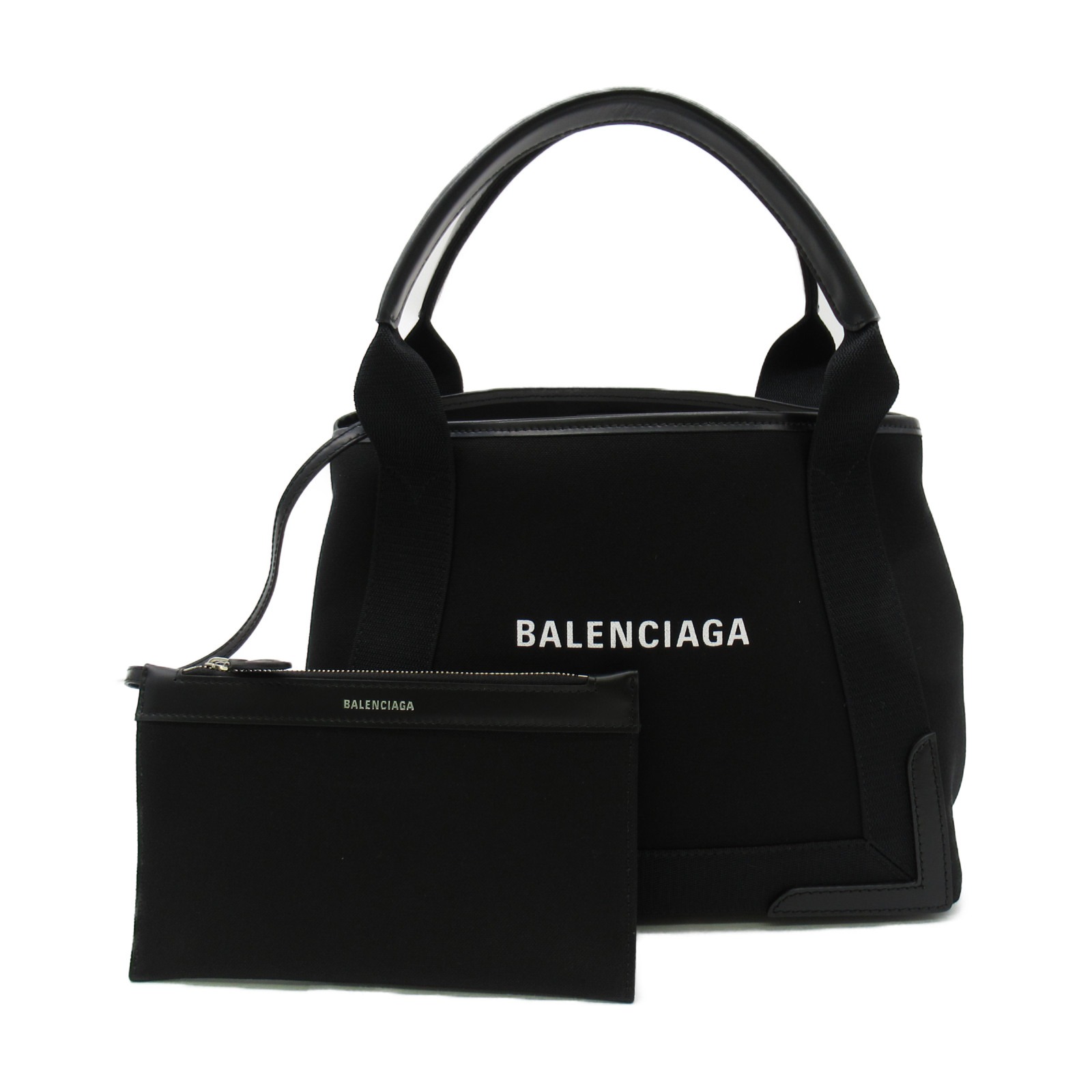 バレンシアガ トートバッグ（レディース） バレンシアガ BALENCIAGA スモールカバス トートバッグ バッグ コットン カーフ（牛革） レディース ブラック系 3399332HH3N1000 【新品】