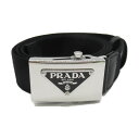 プラダ PRADA ベルト ベルト 衣料品 レザー キャンバス メンズ ブラック系 2CN085ZSLF0002100 【新品】