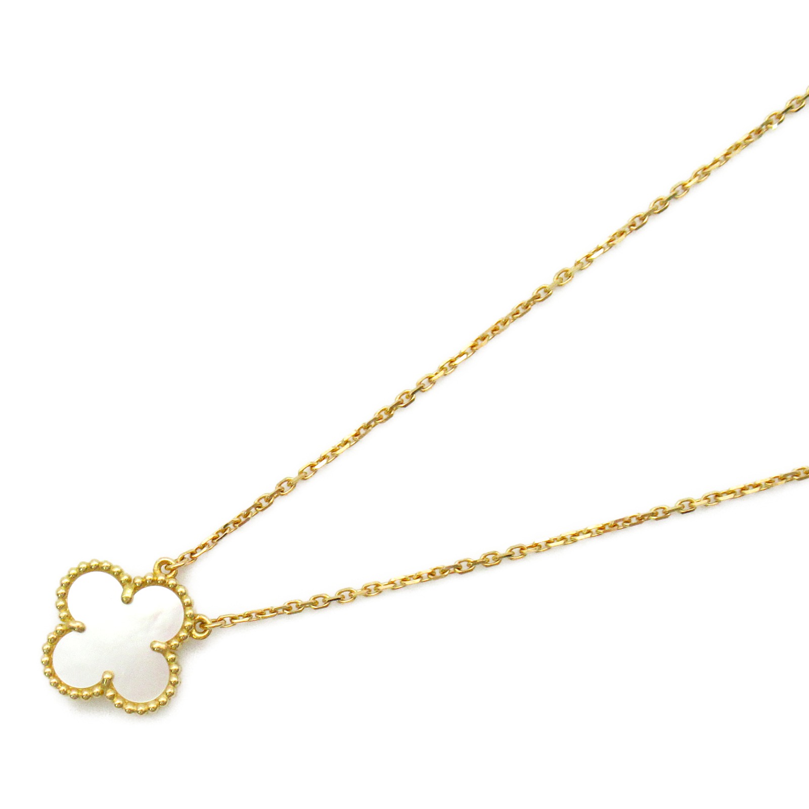 ヴァンクリーフ＆アーペル Van Cleef & Arpels アルハンブラネックレス ネックレス ジュエリー K18（イエローゴールド） マザーオブパール レディース ホワイト系 VCARA45900 【中古】のサムネイル