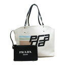 プラダ PRADA トートバッグ トートバッグ バッグ キャンバス レディース ホワイト系 1BG218 【中古】