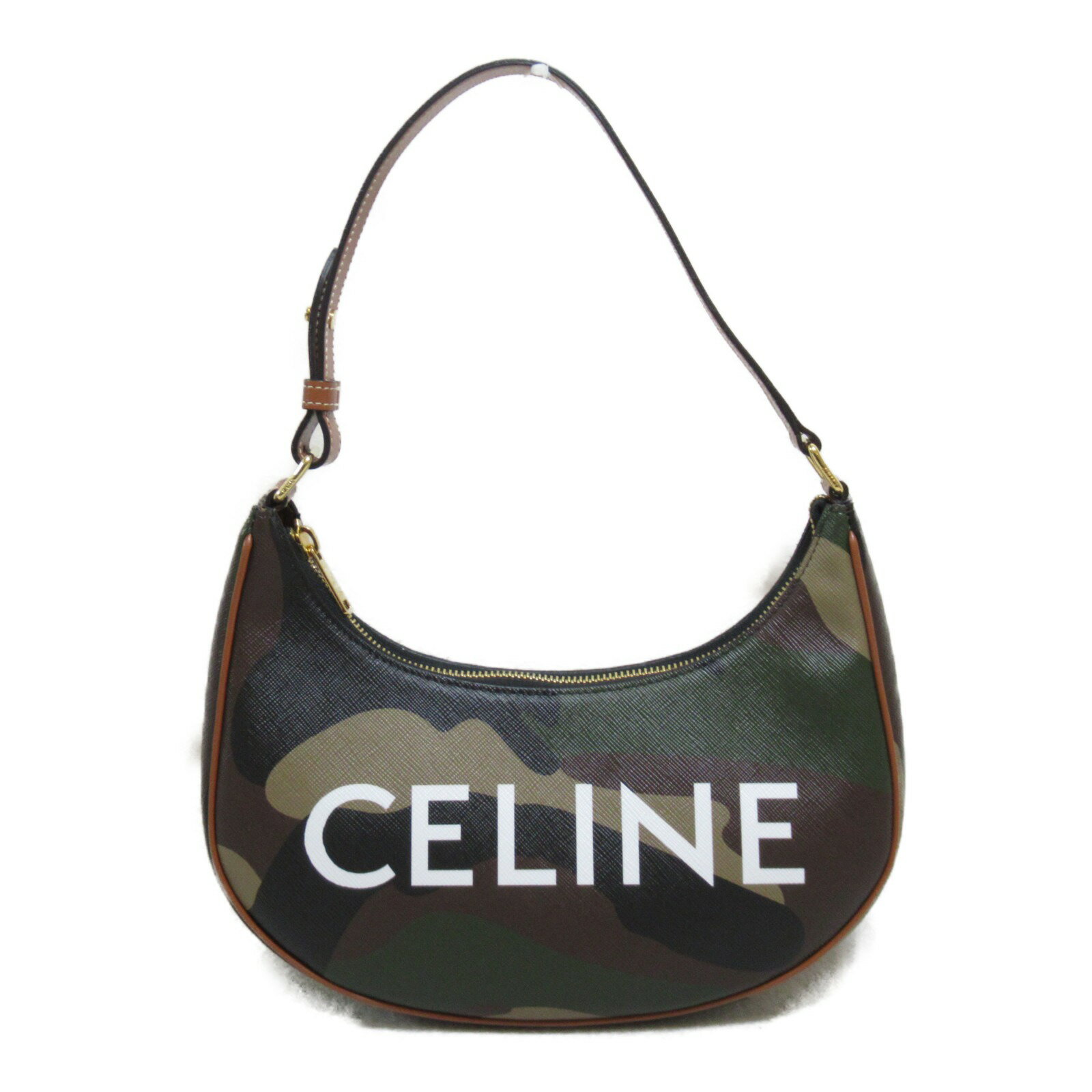 セリーヌ CELINE アヴァショルダーバッグ ショルダーバッグ バッグ PVCコーティングキャンバス レディース グリーン系 カモフラージュ 【中古】