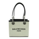 バレンシアガ トートバッグ（レディース） バレンシアガ BALENCIAGA スモール トートバッグ トートバッグ バッグ キャンバス レザー レディース ホワイト系 / ブラック系 7599412AAOK9260 【新品】