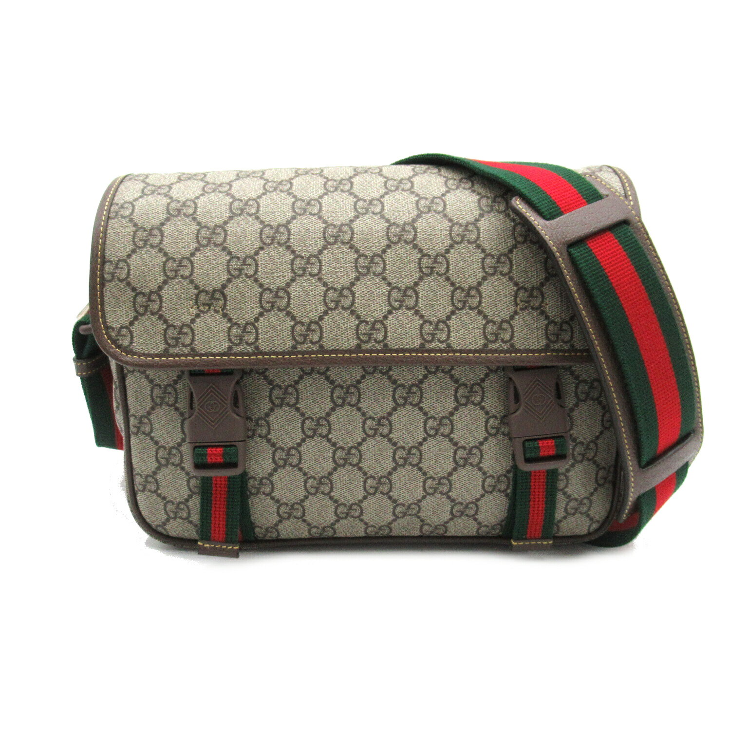 グッチ 帆布・キャンバス ショルダーバッグ メンズ グッチ GUCCI GGスプリームショルダーバッグ ショルダーバッグ バッグ PVCコーティングキャンバス メンズ レディース ブラウン系 760123FACJN9765 【新品】