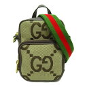 グッチ GUCCI ジャンボGG ショルダーバッグ ショルダーバッグ バッグ GGキャンバス レザー レディース ベージュ系 ダークブラウン 696072 【中古】