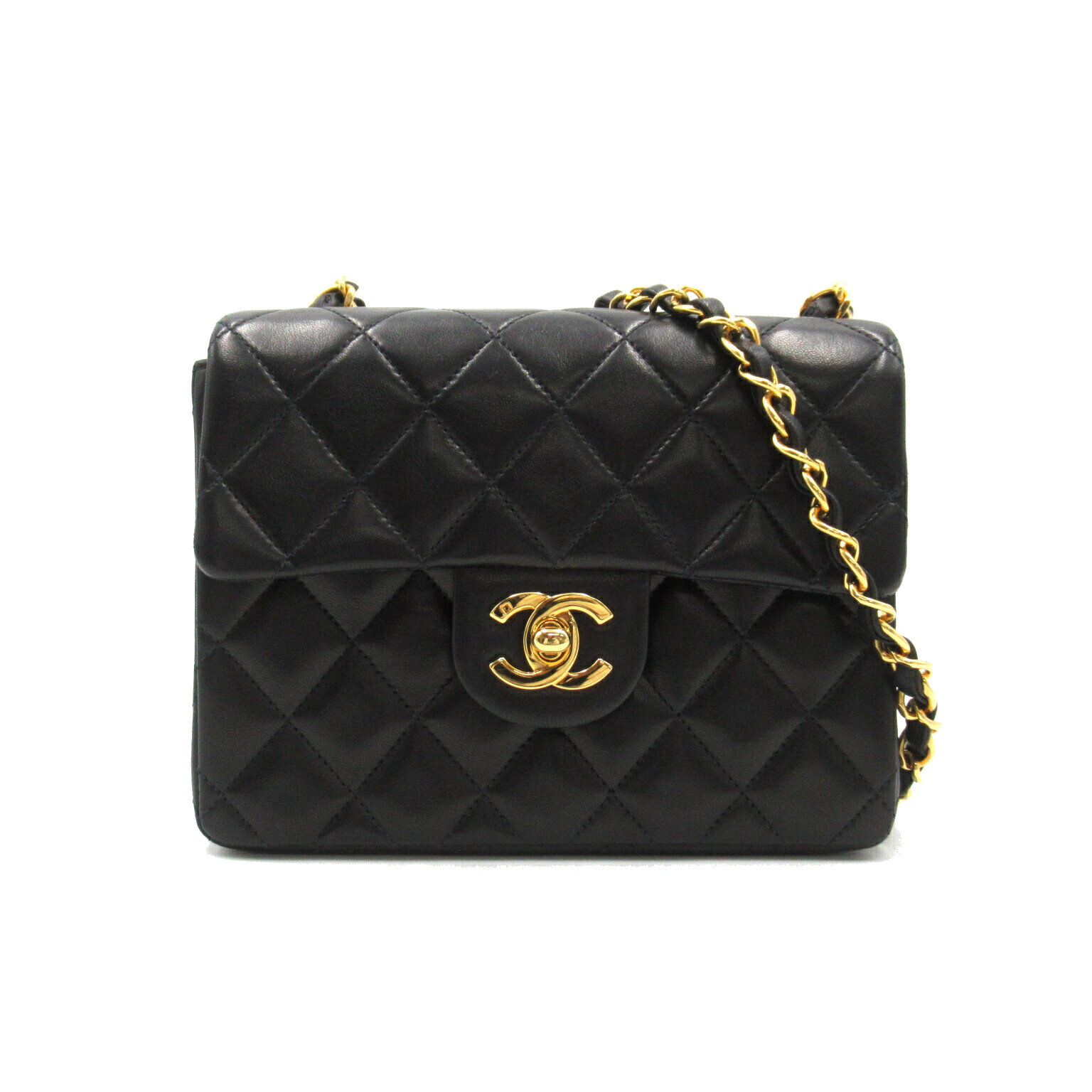 シャネル CHANEL ミニマトラッセ チェーンショルダー ショルダーバッグ バッグ ラムスキン（羊革） レディース ブラック系 A01115 【中古】のサムネイル