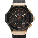 ウブロ HUBLOT ビッグバン ブラックカーボン 腕時計 時計 K18PG（ピンクゴールド） ラバ ...