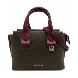 マイケルコース Michael Kors 2wayショルダーバッグ 2wayショルダーバッグ バッグ PVCコーティングキャンバス レザー レディース ブラウン系 / レッド系 30H8GX3S1B610 【中古】