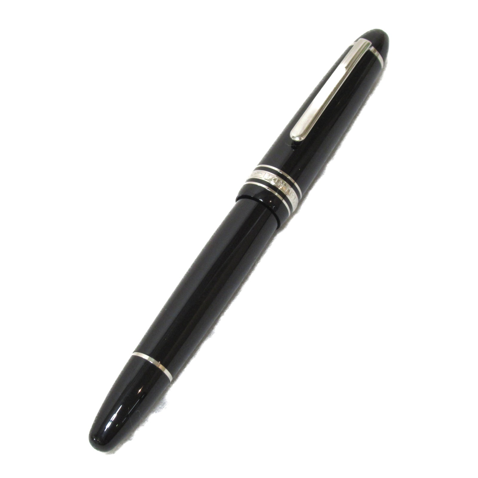 モンブラン MONTBLANC マイスターシュテック146 ル・グラン プラチナライン 万年筆 万年筆 アクセサリー プレシャスレジン/AU585 メンズ レディース ブラック系 2850 【中古】