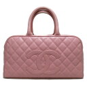 シャネル CHANEL ボストンバッグ ボストンバッグ バッグ キャビアスキン(グレインドカーフ) レディース ピンク系 【中古】