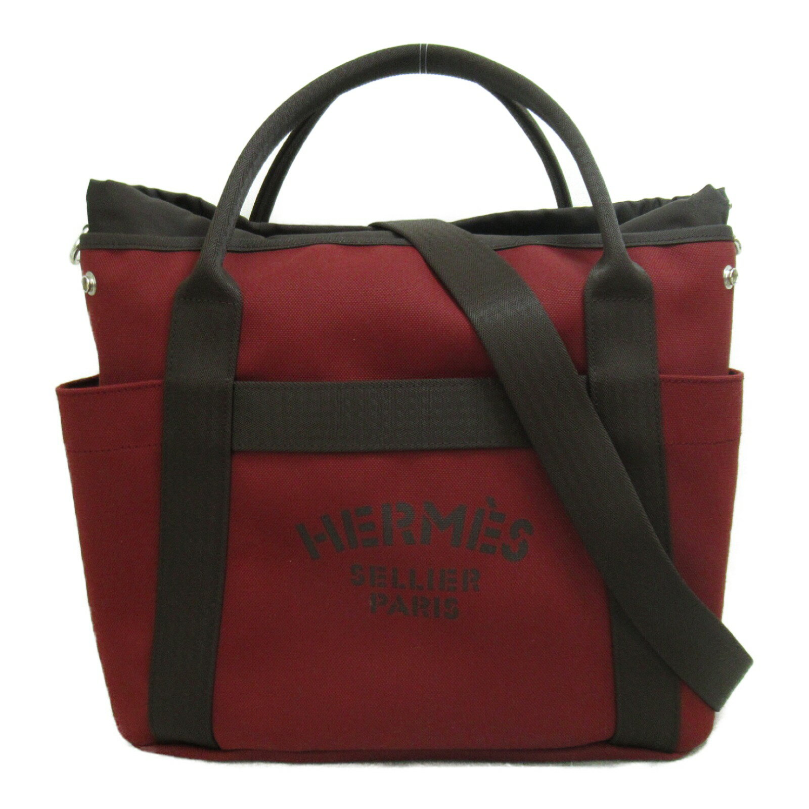 エルメス HERMES サックドパンサージュ ルージュアッシュ/ショコラ トートバッグ トートバッグ バッグ キャンバス トワルシェブロン メンズ レディース レッド系 / ブラウン系 / ショコラ 【中古】