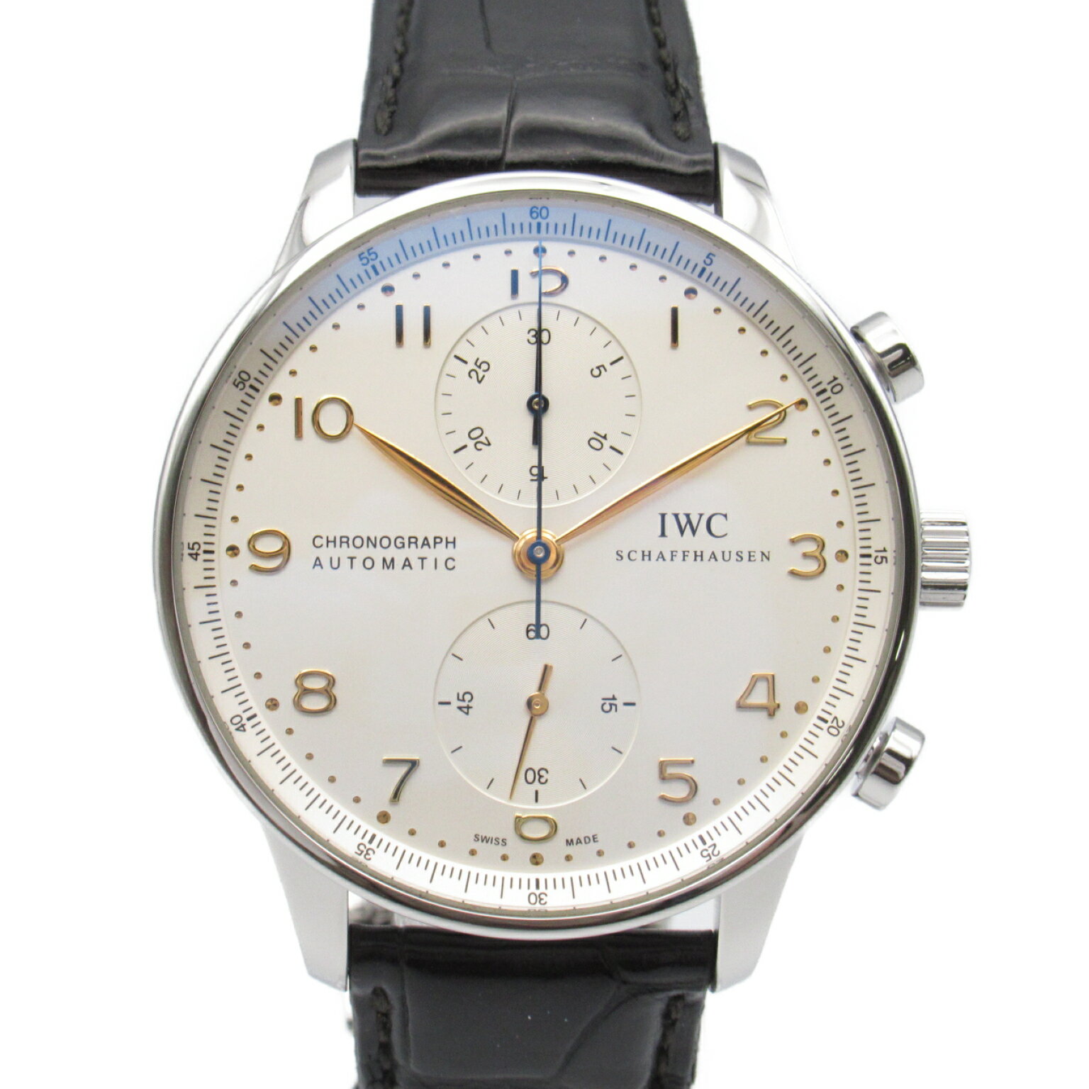 インターナショナルウォッチカンパニー IWC ポルトギーゼ 腕時計 時計 ステンレススチール レザー ...