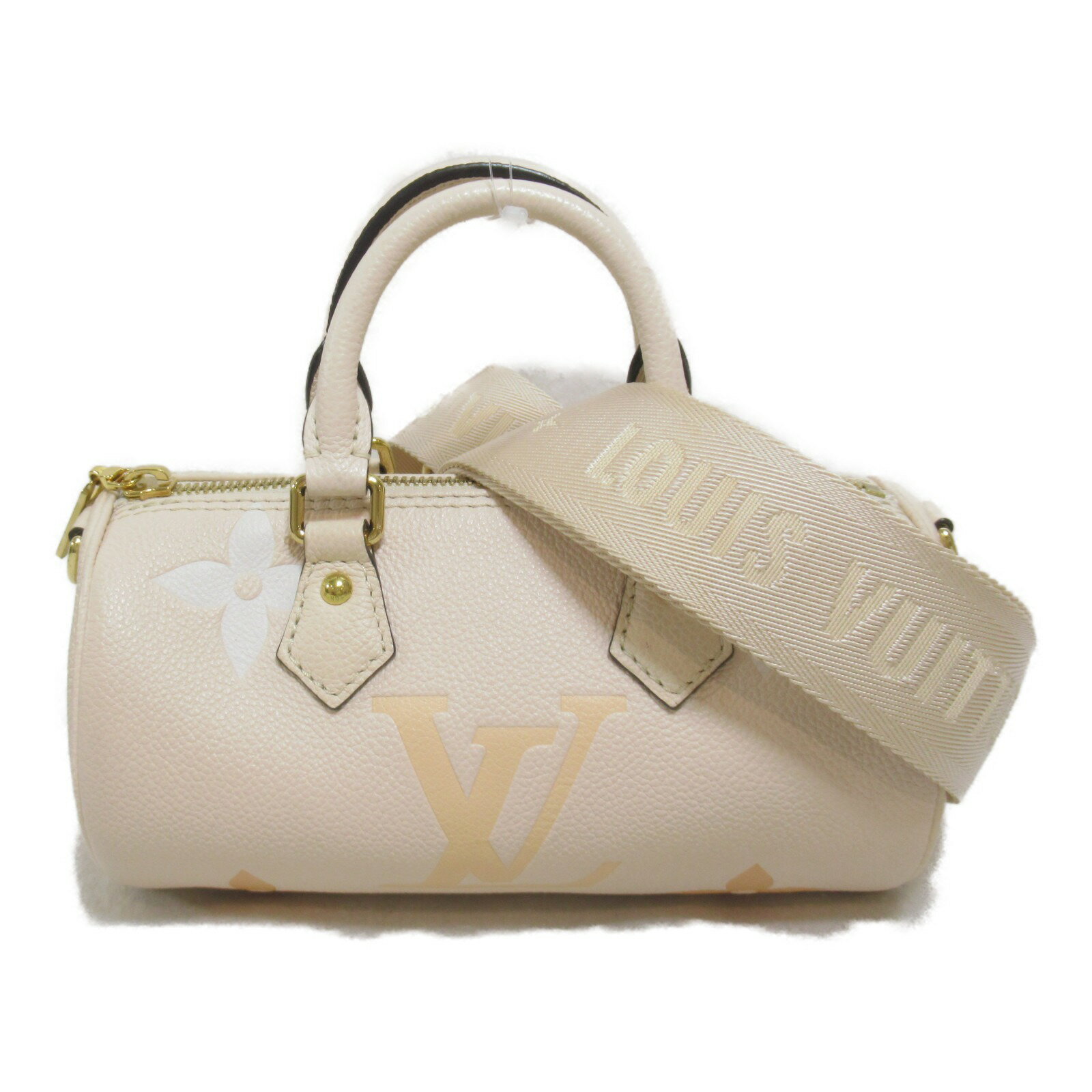 ルイ・ヴィトン LOUIS VUITTON パピヨンBB　2wayショルダーバッグ 2wayショルダーバッグ バッグ PVCコーティングキャンバス モノグラム・アンプラント レディース ベージュ系 M45708 【中古】