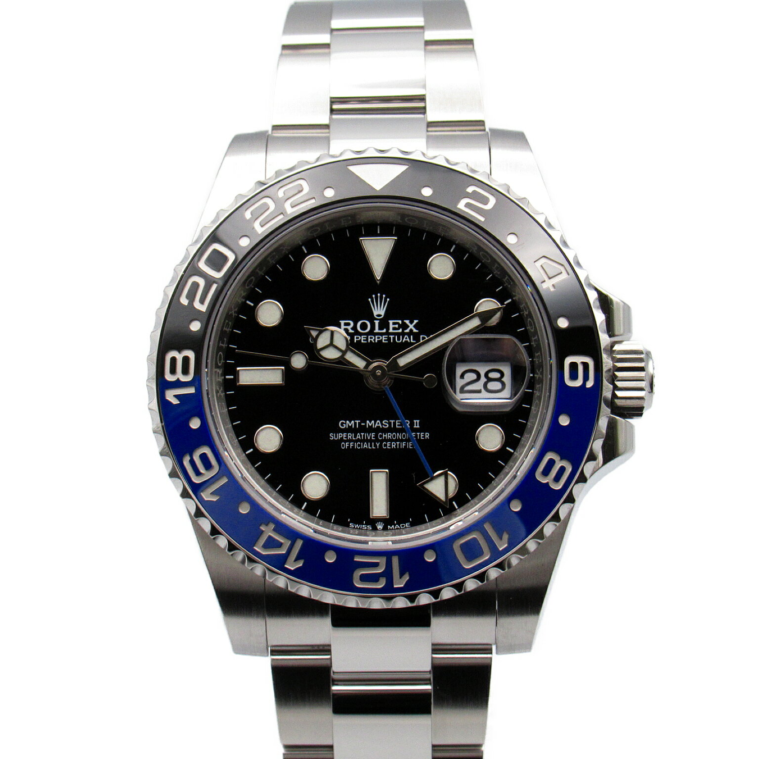 ロレックス ROLEX GMTマスター2 ランダム番 腕時計 時計 ステンレススチール レディース ブラック系 BK 126710BLNR 【中古】