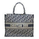 ディオール Dior ブックトートバッグ トートバッグ バッグ キャンバス レディース ネイビー系 【中古】