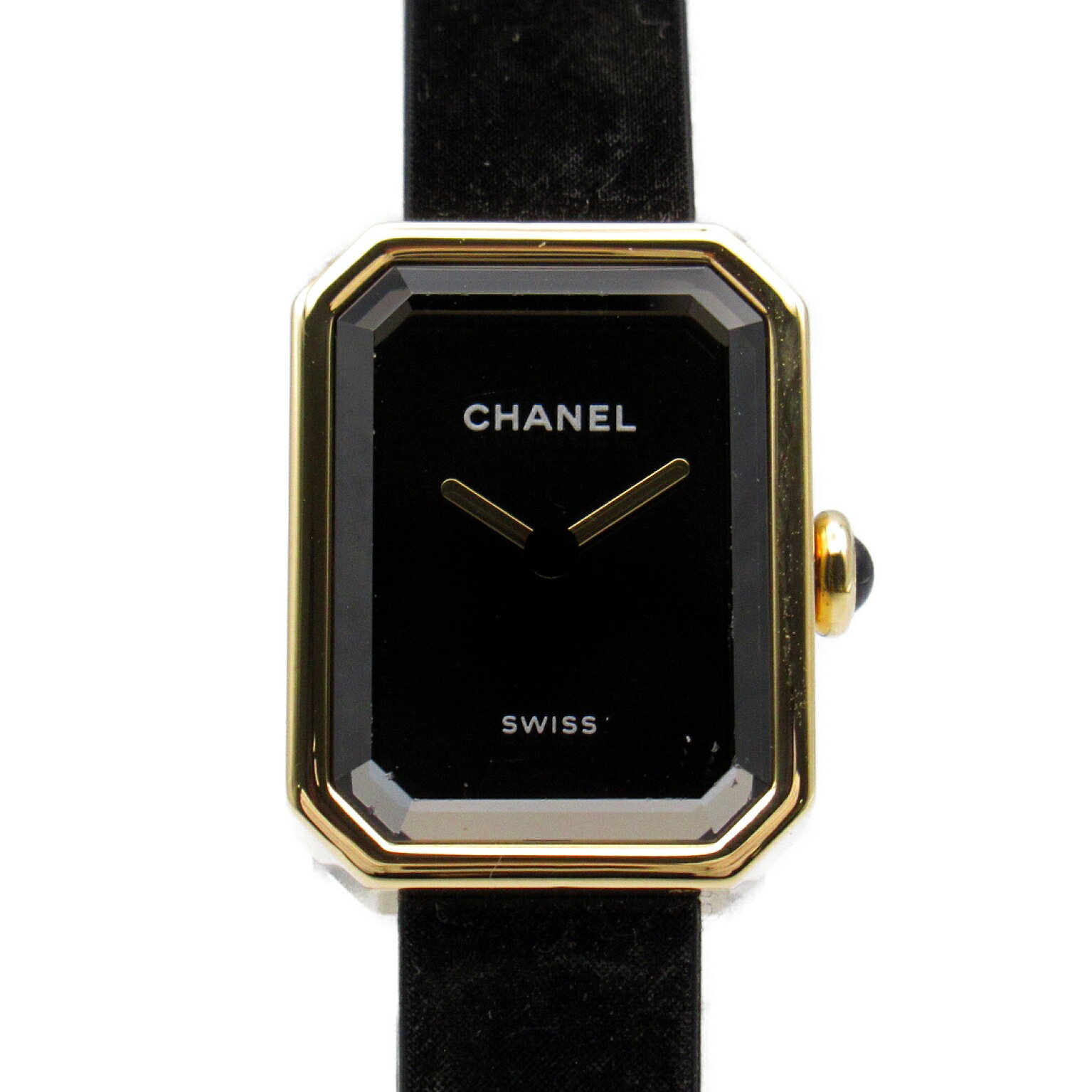 シャネル CHANEL プルミエール リボン 腕時計 時計 K18（イエローゴールド） チタン ラバー レディース ブラック系 H6125 【中古】